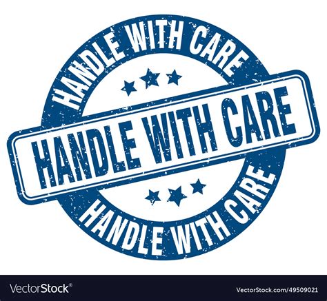 Handle With Care Stamp Stock Vector Illustration Of Sign 122409960