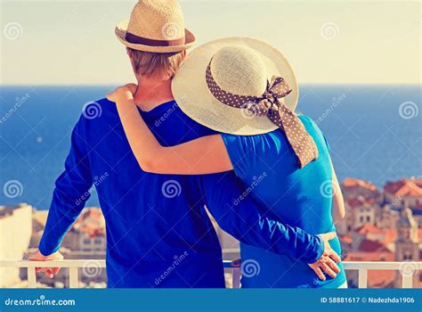 Happy Couple On Vacation In Europe Stock Image Image Of Married