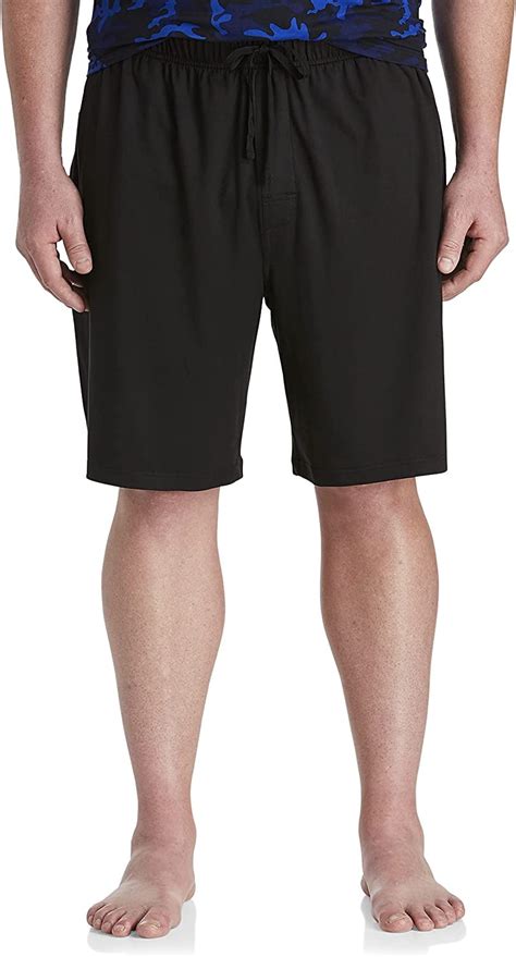 Harbor Bay By Dxl Men Amp 39 S Big And Tall Jersey Knit Jams Shorts Black 4Xl Walmart Com