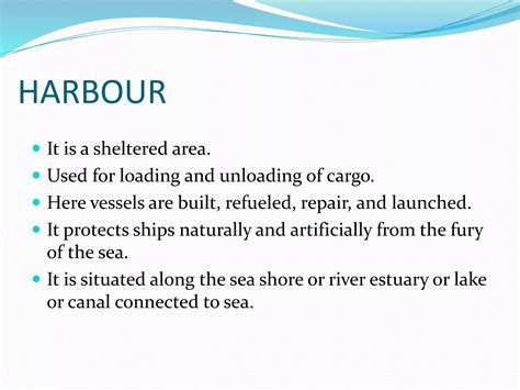 Harbours And Docks Ppt