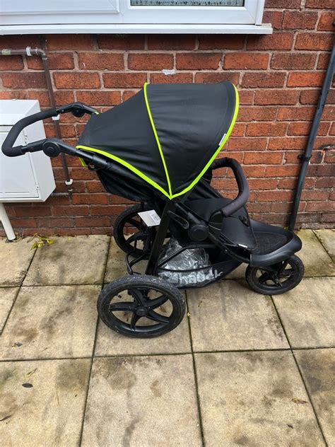 Hauck Runner Air 3 Wheeler Pushchair Jogger Buggy Black Neon Yellow Best Pushchair Outdoors