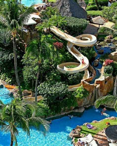 Hawaiian Waterslide Vacation Places Maui Resorts Hawaii Resorts