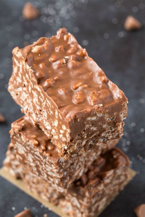 Healthy No Bake Chocolate Peanut Butter Crunch Bars Vegan Gluten Free