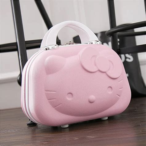 Hello Kitty Head Portable Makeup Bag Travel Bag Cosmetic Bags For Women