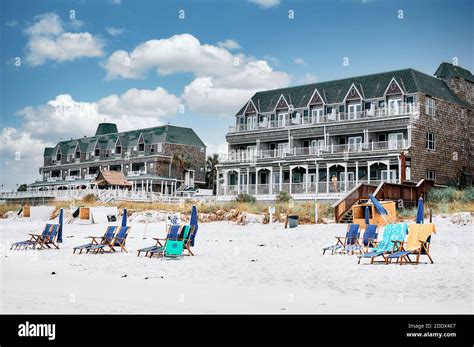 Henderson Park Inn A Luxury Beachfront Hotel With Beach Chairs Set Out In Destin Florida United