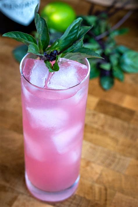 Hibiscus Thai Basil Gimlet