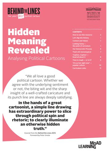 Hidden Meaning Revealed Analysing Political Cartoons Teaching Resources