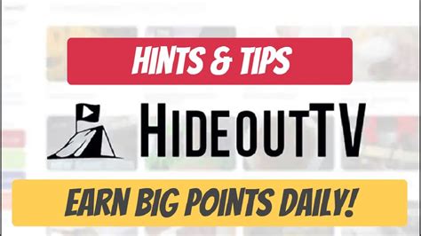 Hideout Tv Update Hints Tips To Earn Big Points Daily Venha