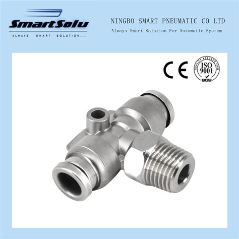 High Pressure Stainless Steel 304 316 Material Three Ways Union Tee Male Straight Air Connector