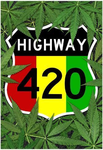 Highway 420 Poster Picture Metal Print Paint By Posterworld