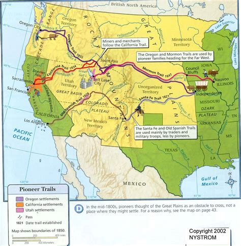 History Geography Map Pioneer Trail