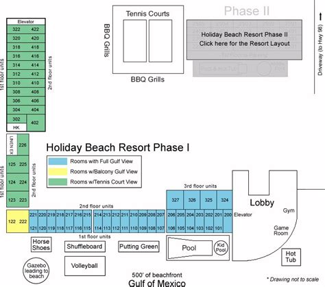 Holiday Beach Resort Destin Layout