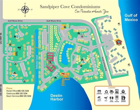 Holiday Isle Properties Sandpiper Cove Map