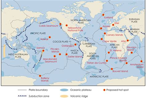 Hot Spots On Earth Map