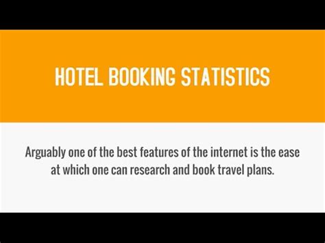 Hotel Booking Statistics Youtube