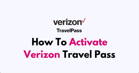 How To Activate Verizon Travel Pass Networkbuildz