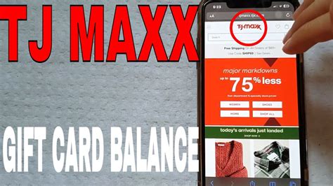 How To Check Tj Maxx Gift Card Balance Online Youtube