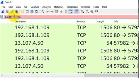 How To Filter By Specific Ip Address Using Wireshark Youtube