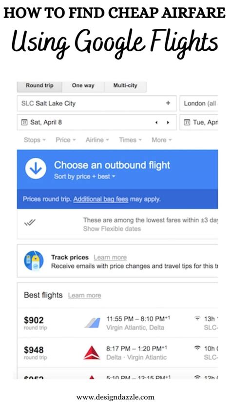 How To Find Cheap Airfare Using Google Flights Design Dazzle