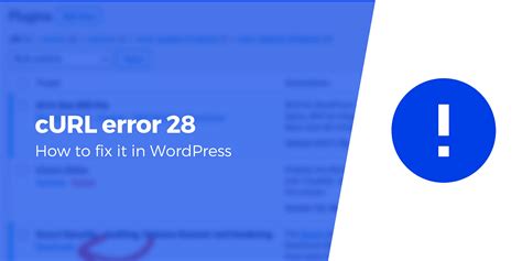 How To Fix Curl Error 28 On Wordpress Sites Innersite