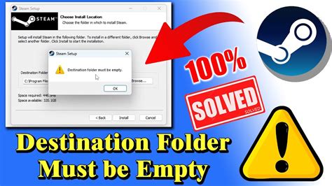 How To Fix Destination Folder Must Be Empty Steam Error Solve