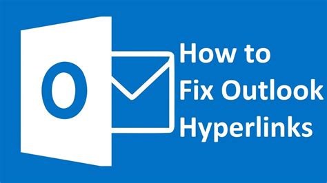 How To Fix Outlook Hyperlinks Youtube