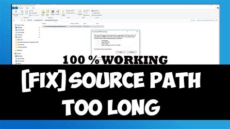 How To Fix Path Too Long And File Name Is Too Long Errors In Windows Youtube