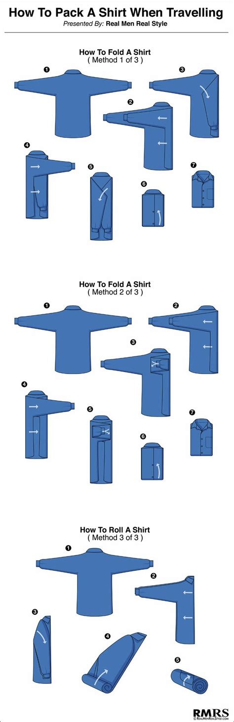 How To Fold Or Roll A Dress Shirt Mensfash