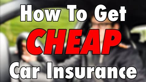 How To Get Cheap Car Insurance 5 Top Tips Youtube