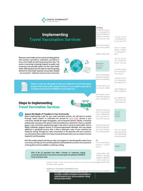 How To Guide Implementing Travel Vaccination Services