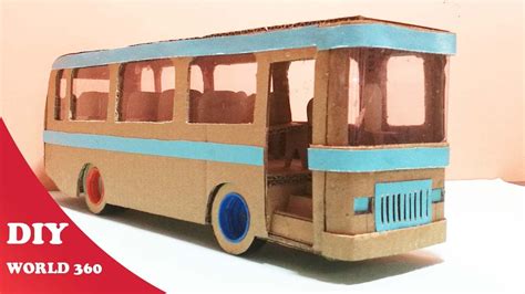 How To Make A Bus Diy Cardboard Craft Youtube