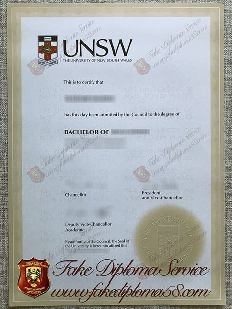 How To Replicate The University Of New South Wales Unsw Diploma Certificate Buy Fake