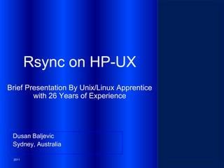 Hp Ux With Rsync By Dusan Baljevic Ppt