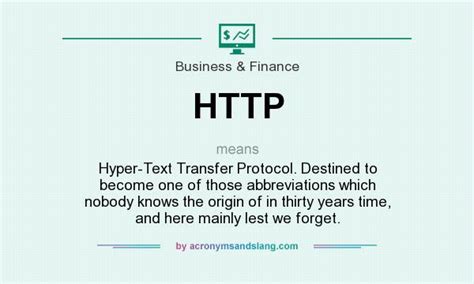 Http Hyper Text Transfer Protocol Destined To Become One Of Those