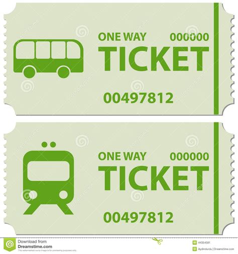 Https Thumbs Dreamstime Com Z Bus Train Tickets Illustration Text