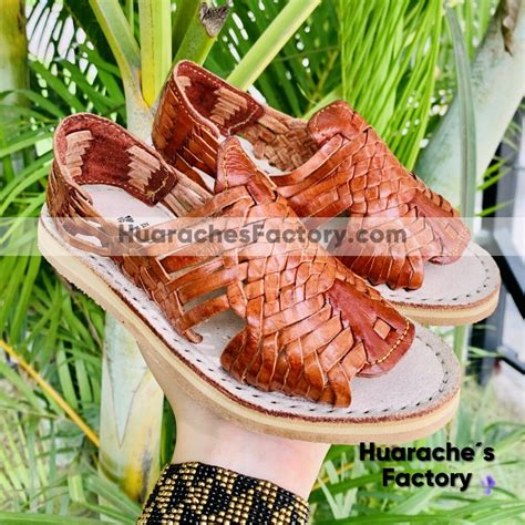 5 Huaraches de Mexico con Flor