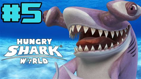 Hungry Shark World 5 Exploring Secret Areas With Hammerhead Shark