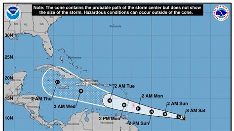 Hurricane Beryl Expected To Become Major Hurricane Forecast Path