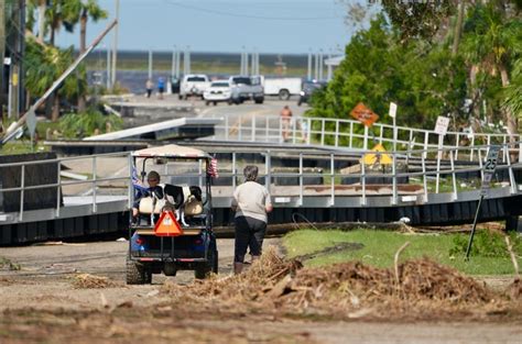 Hurricane Helene Storm Damage In Steinhatchee Florida Big Bend Region