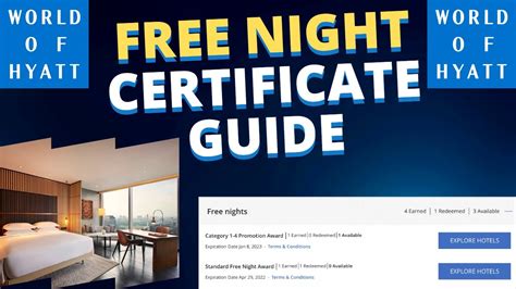 Hyatt Free Night Certificate Guide How To Earn And Use Youtube