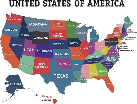 I Created A Map Of The Us With Each Us State Labeled By Its Most Well