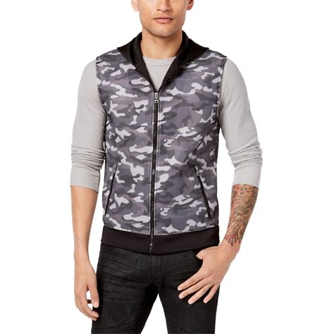 I N C I N C Mens Camo Outerwear Vest Grey Xx Large Walmart Com Walmart Com