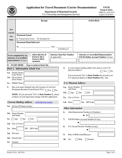 I131a 2019 2024 Form Fill Out And Sign Printable Pdf Template