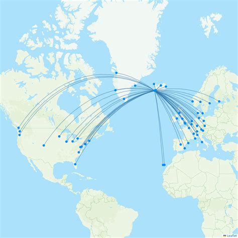 Icelandair Airline Routes Fi 2024 Map Flight Routes