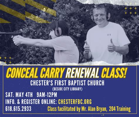 Illinois Ccw Renewal Class Chester First Baptist Church