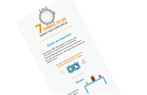 Infographie Les 7 Choses Que L Amp 39 On Peut Faire Lors De La Pause D Jeuner