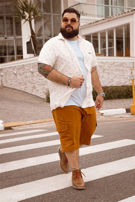 Inspira O Plus Size Com Estilo Moda Para Homens Moda Para Homens Gordinhos Moda Para