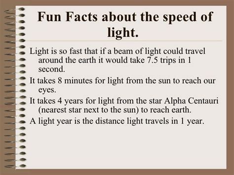 Interesting Facts About The Speed Of Light