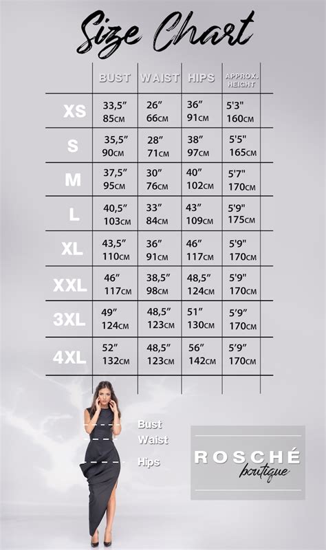 International Size Guide And Measuring Chart Etsy In 2020