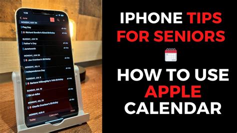 Iphone Tips For Seniors How To Use Apple Calendar Youtube